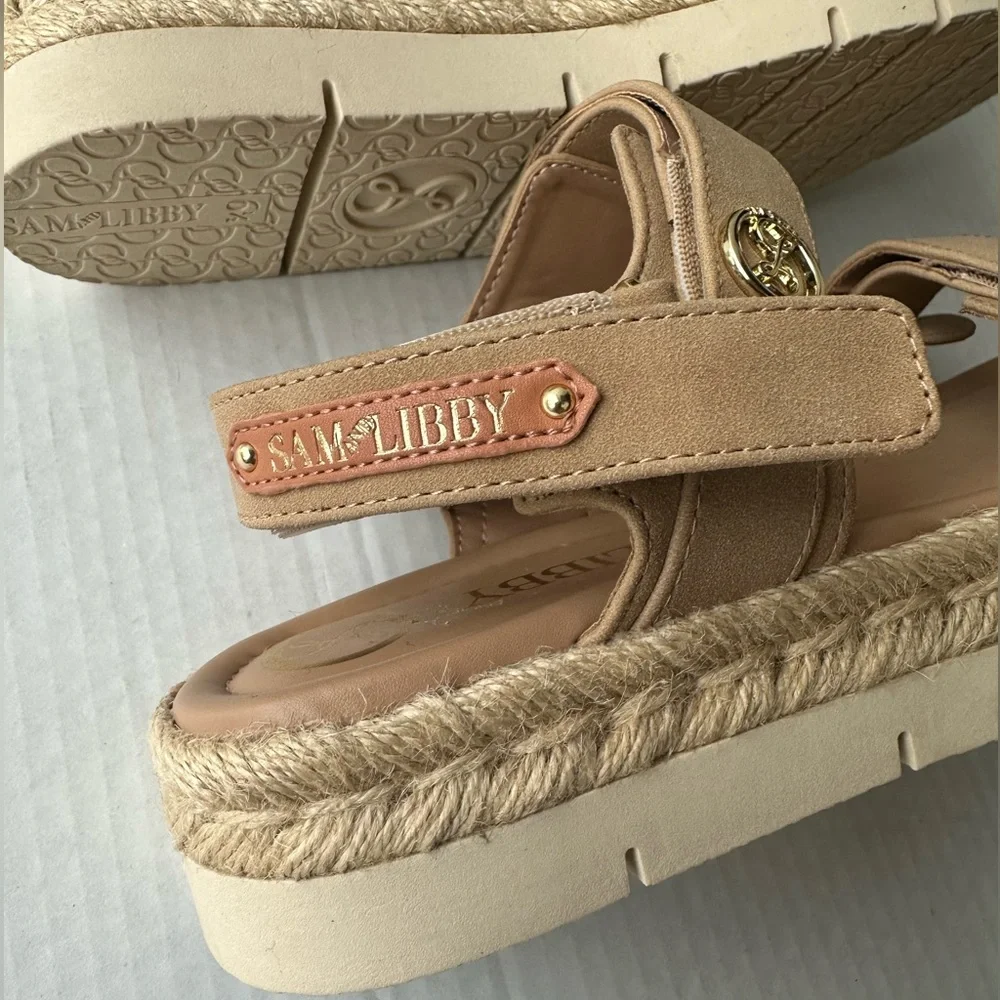 Sam & Libby Tan Kids Sandals size‎ 6.5